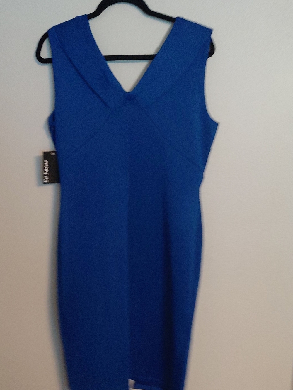 Enfocus Studio Royal Blue V-Neck Sheath Dress